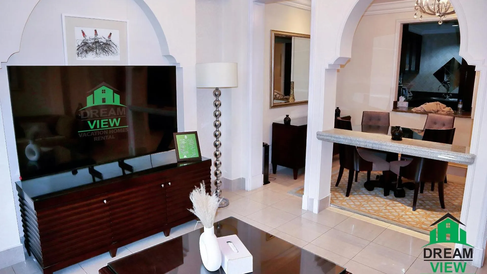 Full View Burj Khalifa And Fountains -Souk Al Bahar- Dream View Holiday Home Rental Dubai Emirati Arabi Uniti